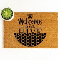 Doormat Welcome To Our Hive Welcome Mat Homeowner Home Gift New Homeo (18" x 30") #6030