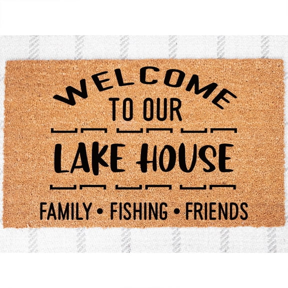 Doormat Welcome To Our Lake House Cabin Decor Welcome Mat s New Hous (24" x 36") #4453