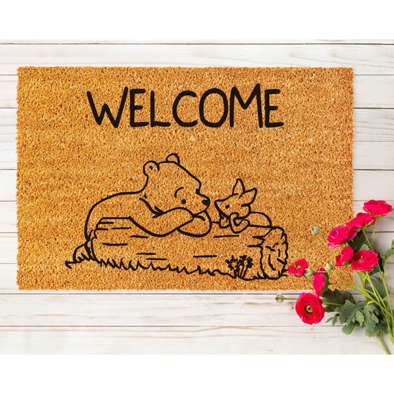 Doormat Welcome Winnie The Pooh Welcome Mat Funny Closing Gift Cute (24" x 36") #5368