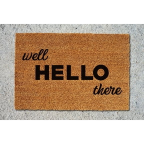Doormat Well Hello There Welcome Mat Funny Front Door Outside Fron (18" x 30") #5225