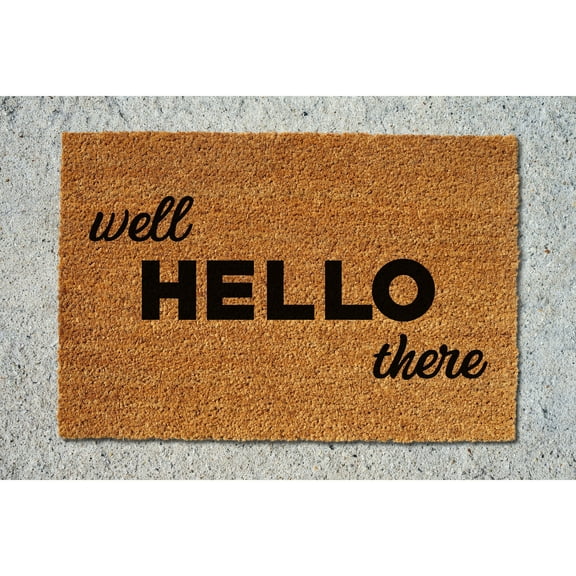 Doormat Well Hello There Welcome Mat Funny Doormat Front Door Outside (24" x 36") #5225