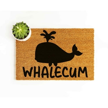 Doormat Whalecum Welcome Mat Funny Unique Gift Funny Gift Funny Mat (18" x 30") #5625