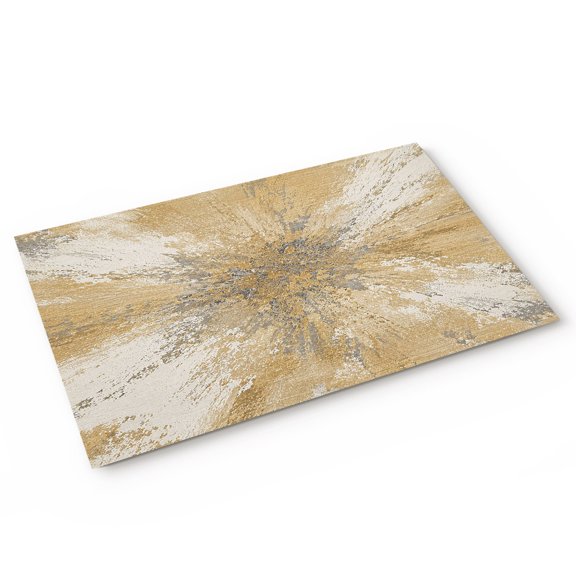 Doormat Yellow Radiating Burst Doormats Entrance Door Rug Art Graffiti Floor Mat Welcome Front Door Mat for Indoor Outdoor Kitchen Home Decor 16x24 Inch