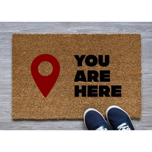 Doormat You Are Here Welcome Mat Funny Doormat Front Door Rug Out Door (36" x 60") #5246