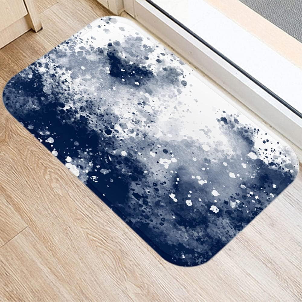 Doormats Blue Geometric Pattern Carpet for Kitchen Entrance Door Non