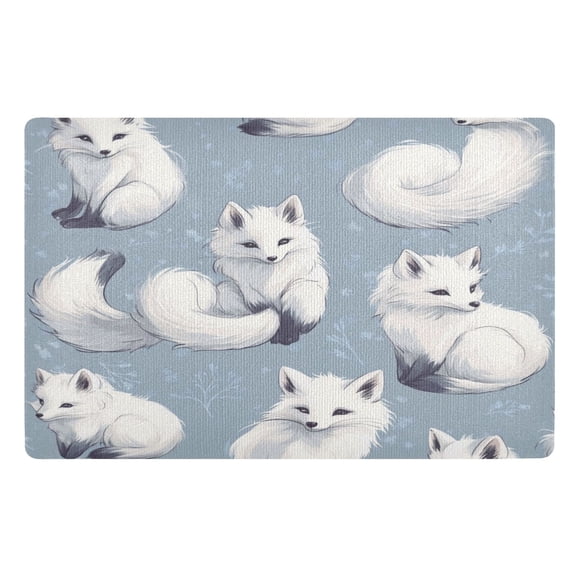 DoormatsCute Fox32"20"Full Print On One Side, Fixed Orange On The Reverse Side,Doormat Made Of Polyester.