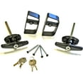 Doors & Door Hardware 41/2" Black T Handle Door Lock Set for shed