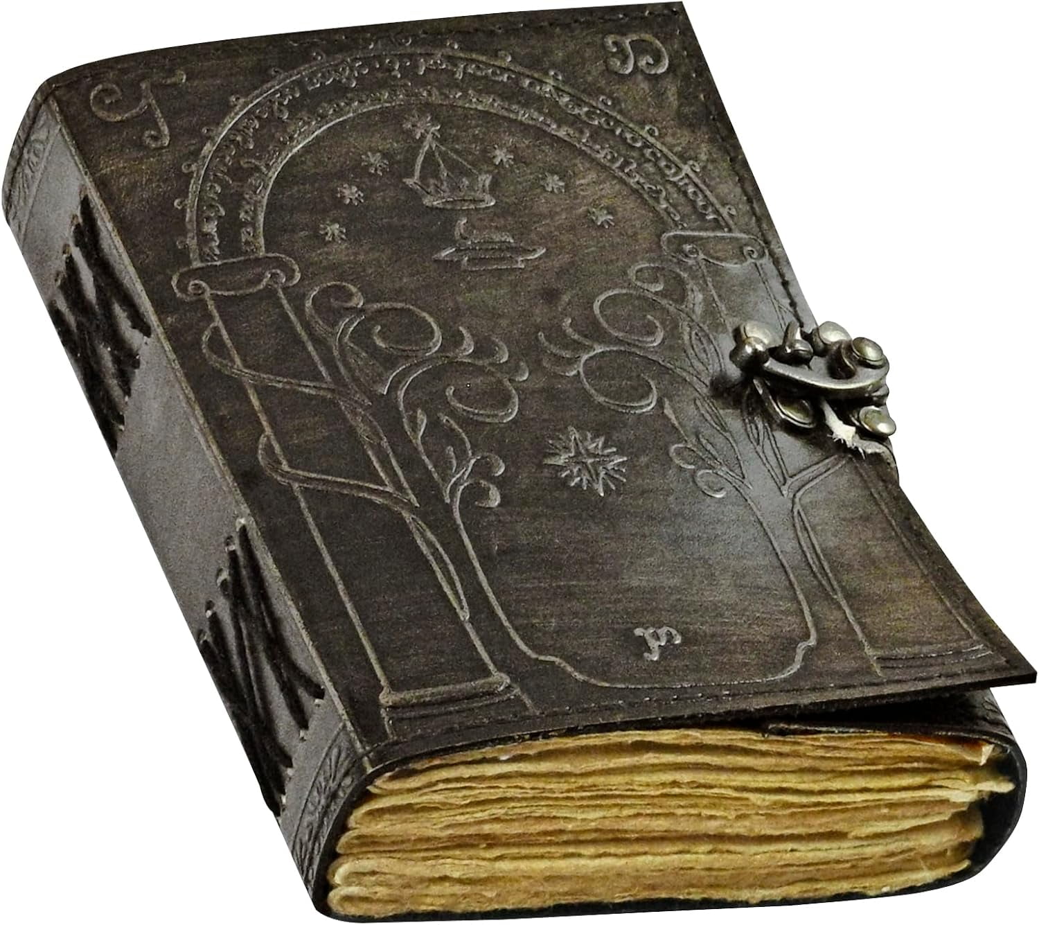 Doors of Durin Tolkien Lord of the Ring Embossed Leather Journal , Book Hobbit Jrr tolkien books lord of the rings Book of Shadows Notebook Grimoire Witchcraft Supplies 7x5 In