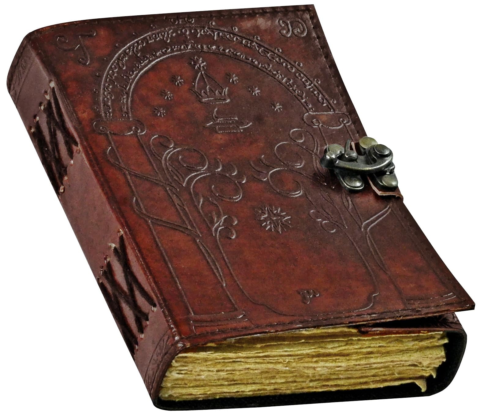 Doors of Durin Tolkien Lord of the Ring Embossed Leather Journal , Book Hobbit Jrr tolkien books lord of the rings Book of Shadows Notebook Grimoire Witchcraft Supplies 7x5 In