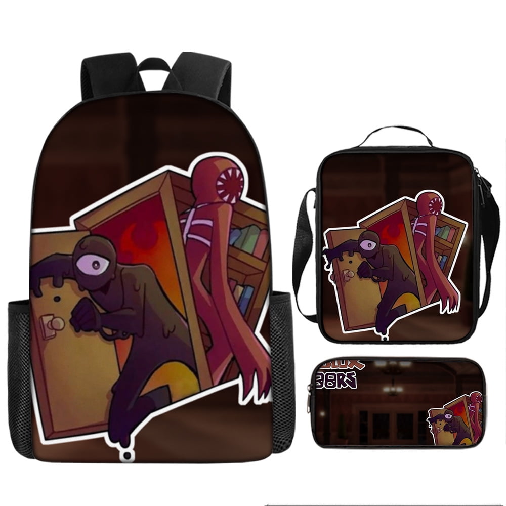 Doors Roblox Figure Teen Schoolbag, Schoolboy Cartoon Backpack ...