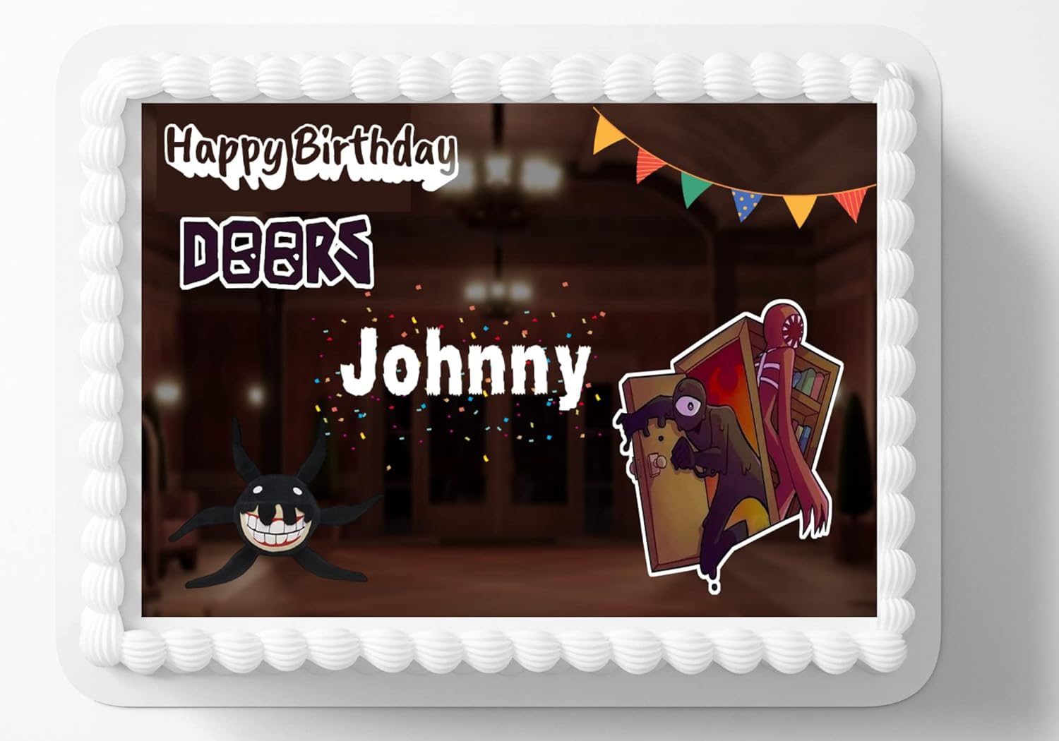 Doors Video Game Edible Image Edible Birthday Cake Topper Frosting