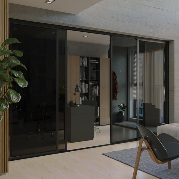 Doors55 Doors 55 Glass Room Divider Panel and Partition Wall, Partition Wall Divider & 4 panel room divider - Perfect Wall Divider for Room Separation & Partition Room Dividers