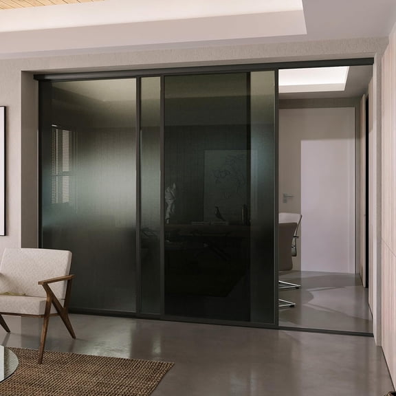 Doors55 Doors 55 Glass Room Divider Panel and Partition Wall, Partition Wall Divider & Sound Proof Dividers - Perfect Wall Divider for Room Separation & Partition Room Dividers