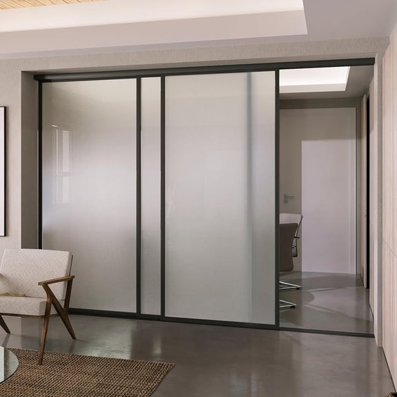 Doors55 Doors 55 Glass Room Divider Panel and Partition Wall, Partition Wall Divider & Sound Proof Dividers - Perfect Wall Divider for Room Separation & Partition Room Dividers