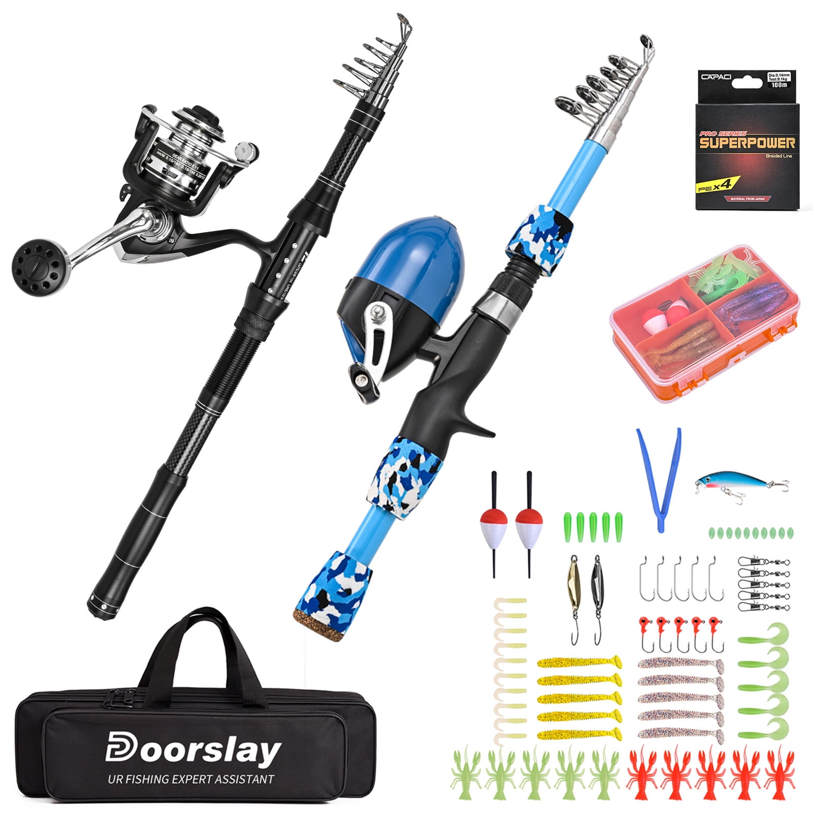 Buy Magreel Telescopic Fishing Rod and Spinning Reel Combo Set with Fishing  Line, Fishing Lures Kit & Accessories and Carrier Bag for Saltwater  Freshwater / B-Only Telescopic Fishing Rod Online at desertcartOMAN