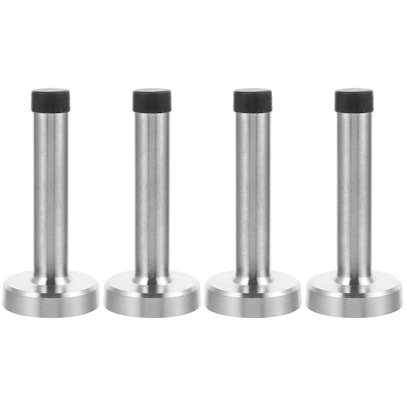 Doorstop Small Stopper Wall Protector Stainless Steel Stoppers Wall-mounted 4 Pcs