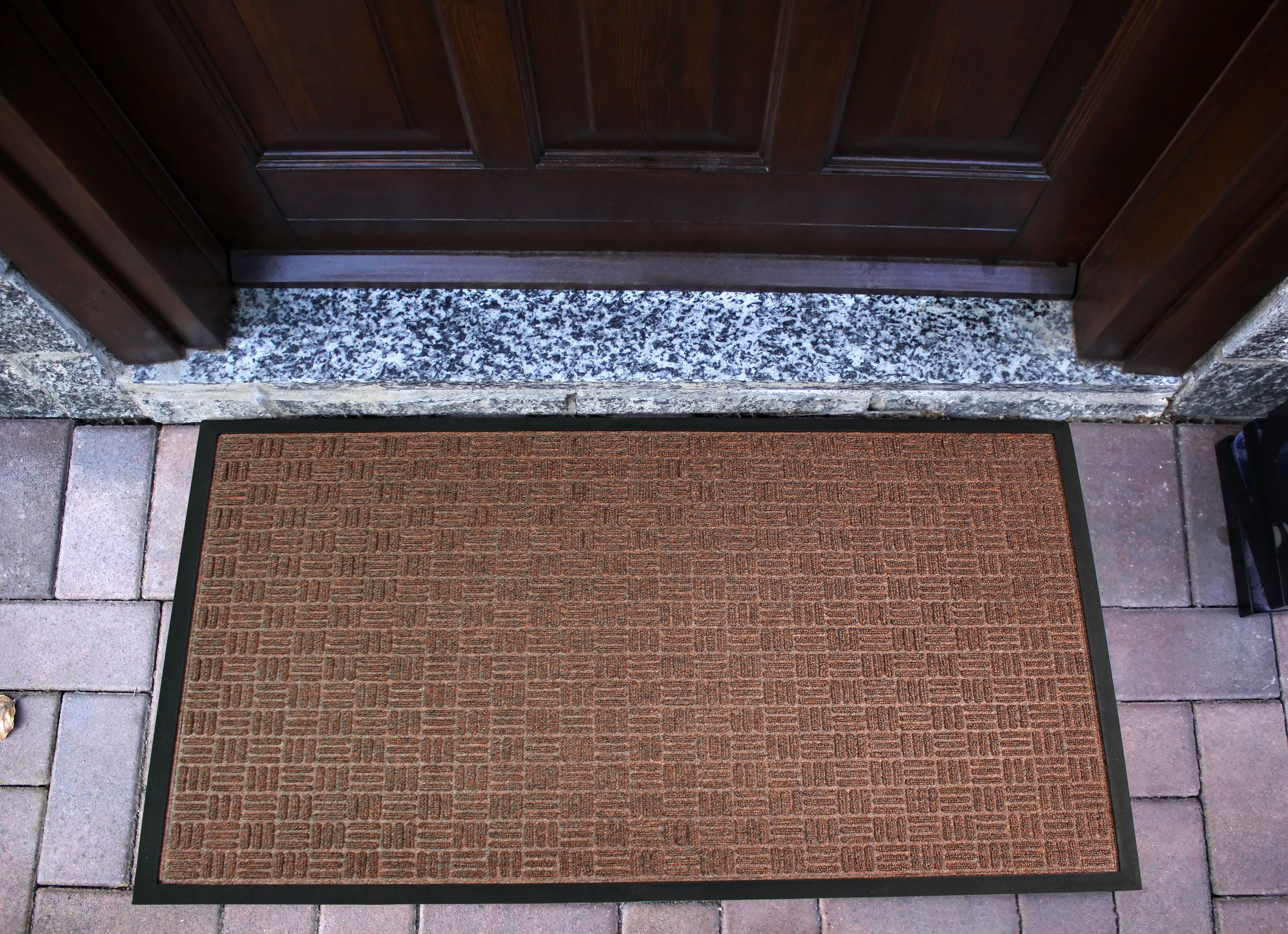 Indoor Door Mat Entryway Rug Traps Mud and Dirt, 48x30 48 x 30 Paws Grey