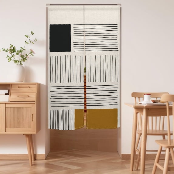 Doorway Curtain Colour Clash Japanese Noren Tapestry,Wall Hanging for Kitchen Bathroom Bistro Partition Shading Bedroom Decoration,28.3"x47.2"
