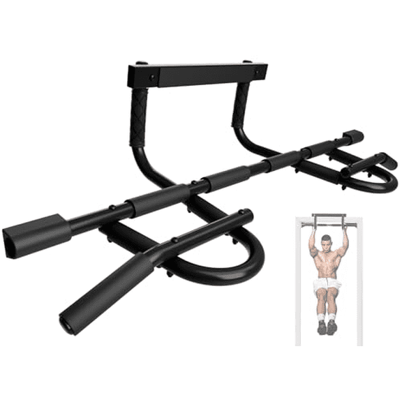 Doorway Mount PullUp Bar, MultiGrip ChinUp Bar for Home Strength Training Exercise