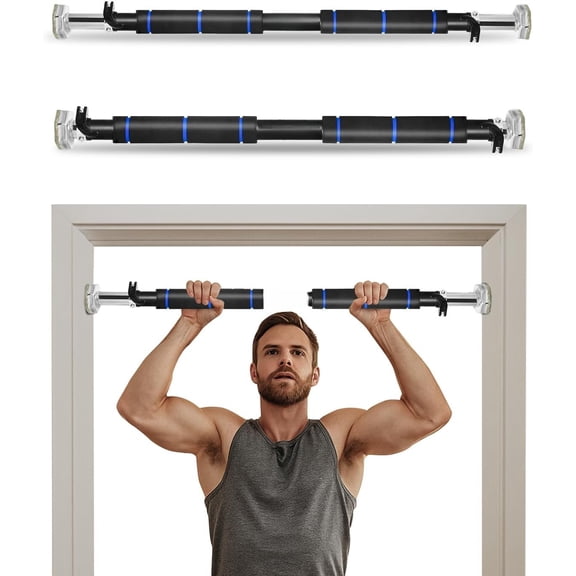 Doorway Pull-Up Bar with Safety Lock, Use Heavy-Duty Door Frame Pull-Up Bar for Upper Workout, Adjustable Strength Horizontal Bar Supporting Up to 220 LBS