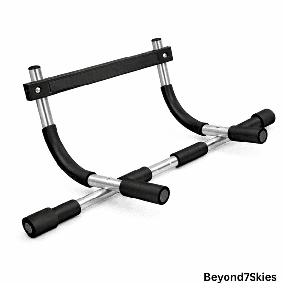 Doorway Pull-Up Bars with Dip Handles , Heavy Duty Steel Indoor Chin-Up and Calisthenics Bar for Home Gym, No-Drill Door Frame Workout Equipment