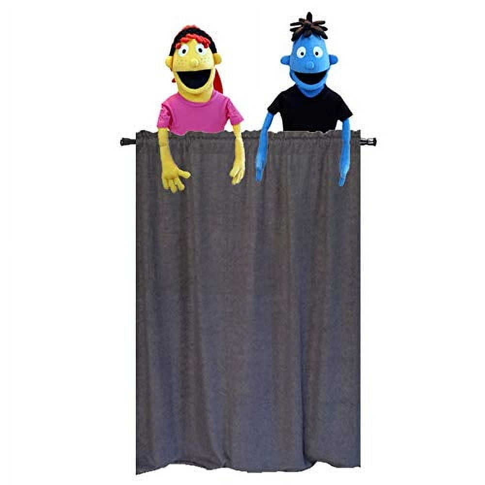 VitalCozy Doorway Puppet Theater With 2 Adjustable Rods Fits In Most Doorways 67 X 31 Inch Foldable Hanging Puppet Show Theater For Christmas Holiday Home (Circus Style