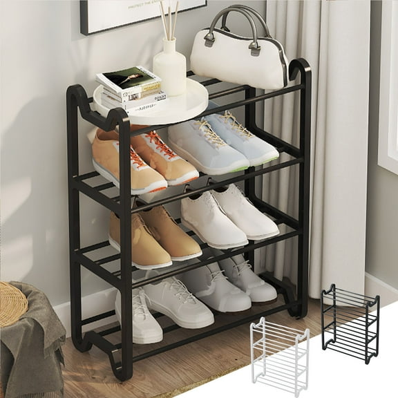 Doorway Shoe Rack with Handrail Entryway Storage Cabinet Organizer for Shoes Non-Slip Design and Compact Space Saving for Small Entry Halls and Apartments Topliu
