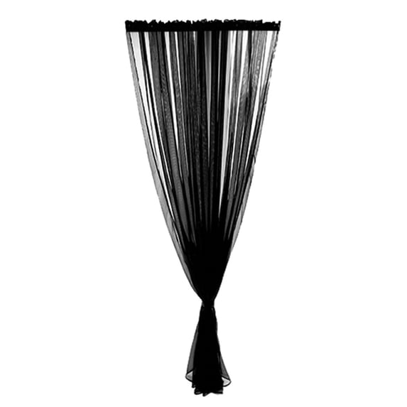 Doorway String Curtain Door Curtains,Boho Hippie Hanging Patio Tassels Screen Room Decor Bedroom Wall Window Closet Kitchen Living Room Fringe Divider Panel Laundry Room(39×79in/100×200cm,Black)