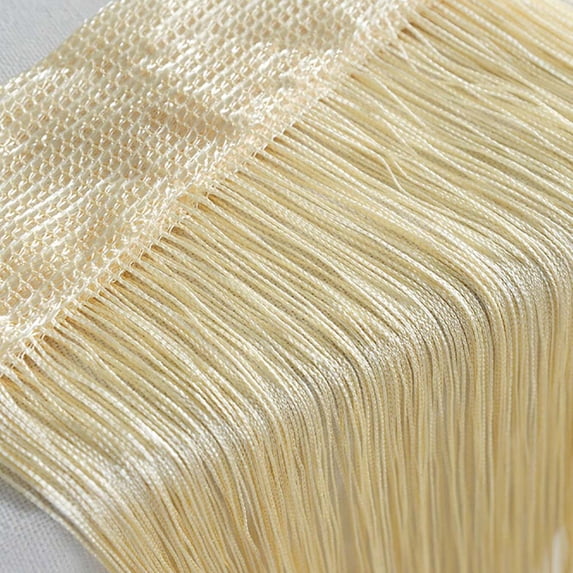 Doorway String Curtain Door Curtains, Hanging Patio Tassels Screen Room Decor Bedroom Wall Window Closet Kitchen Living Room Fringe Divider Panel Laundry Room(39×79in/100×200cm)-Khaki02
