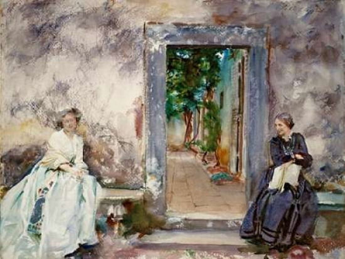 Doorway - the Garden Wall Canvas Art - John Singer Sargent (18 x 24)