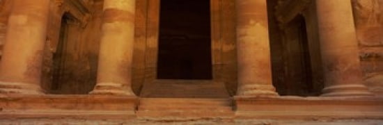 Doorway to the Treasury Wadi Musa Petra Jordan Canvas Art - Panoramic Images (36 x 12)