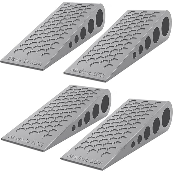Doorworks Rubber Door Stoppers, Gray, Made in USA, 4 Pack