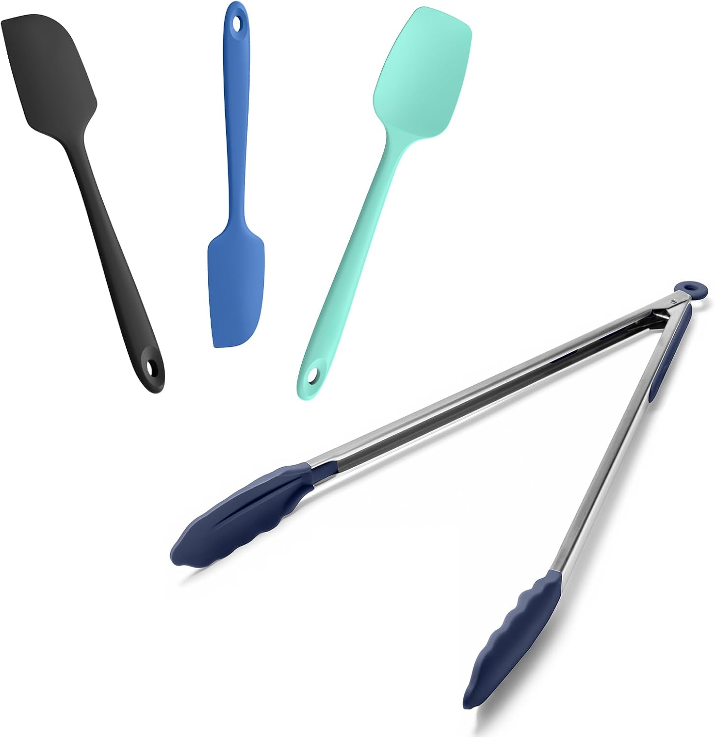 Doosu 600°F Heat Resistant Kitchen Tong for Cooking with Non-Scratch ...