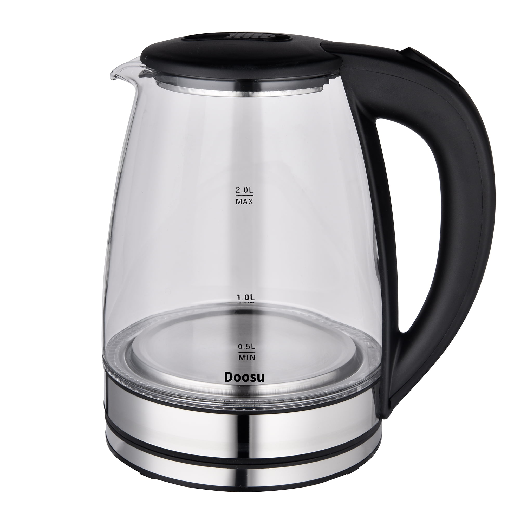 Doosu Glass Electric Kettle - 2.0L Capacity, Fast Heating, Auto Shut-Off, Easy to Clean