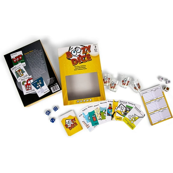 Doozy Dice - Boozy Dice, Adult Dice Drinking Game of Strategy and Chance