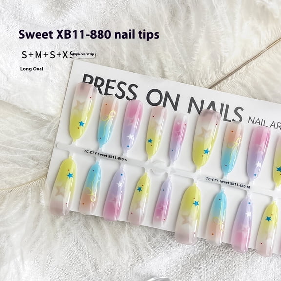 Dopamine Cartoon XINGX Oval Almond Nail Sticker