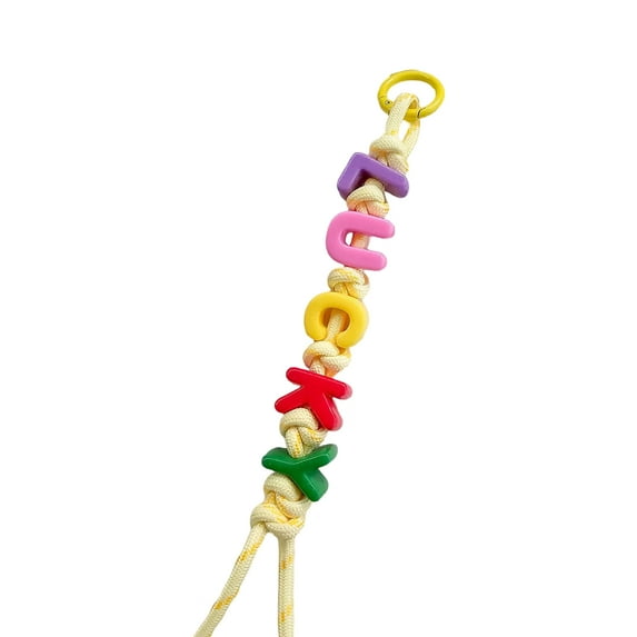 Dopamine Colors Letter Bead Keychain Unique Colorful Letter Bead Bag Charm Stylish Keychain For Fashion Enthusiasts