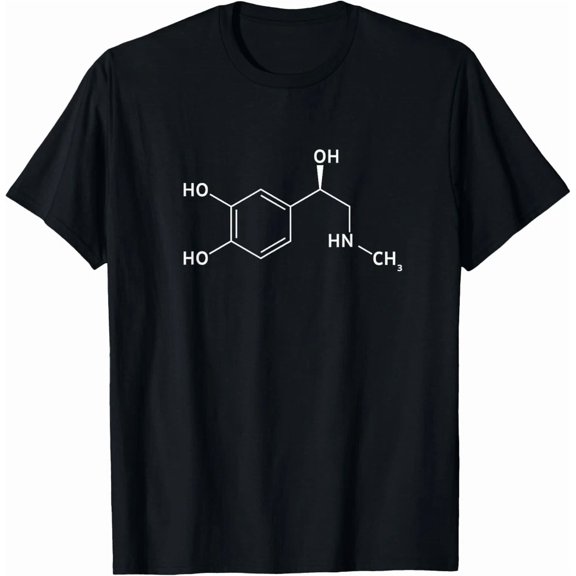 Dopamine Molecule Chemical Structure Science Biology Chemistry Unisex T-Shirt, S-5XL