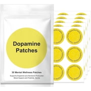 Dopamine Patches for Mental Wellness, Vegan Mood Support with 5-HTP, Lions Mane & Rhodiola, 8-Hour Steady Release Transdermal Patch, 30 Count