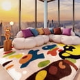 thumbnail image 1 of Dopamine Style Living Room Rug, Large Area Non Slip Floor Carpet, Stain Resistant Easy Clean Sofa Coffee Table Mat, Anti Slip Bedroom Bedside Area Rug for Home Decor, 1 of 5