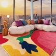 thumbnail image 1 of Dopamine Style Living Room Rug, Large Area Non Slip Floor Carpet, Stain Resistant Easy Clean Sofa Coffee Table Mat, Anti Slip Bedroom Bedside Area Rug for Home Decor, 1 of 5