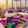 thumbnail image 1 of Dopamine Style Living Room Rug, Large Area Non Slip Floor Carpet, Stain Resistant Easy Clean Sofa Coffee Table Mat, Anti Slip Bedroom Bedside Area Rug for Home Decor, 1 of 4