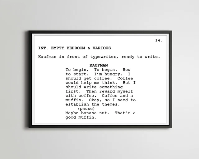 Dopaprint UNFRAMED PAPER POSTER Adaptation Screenplay Movie Poster ...
