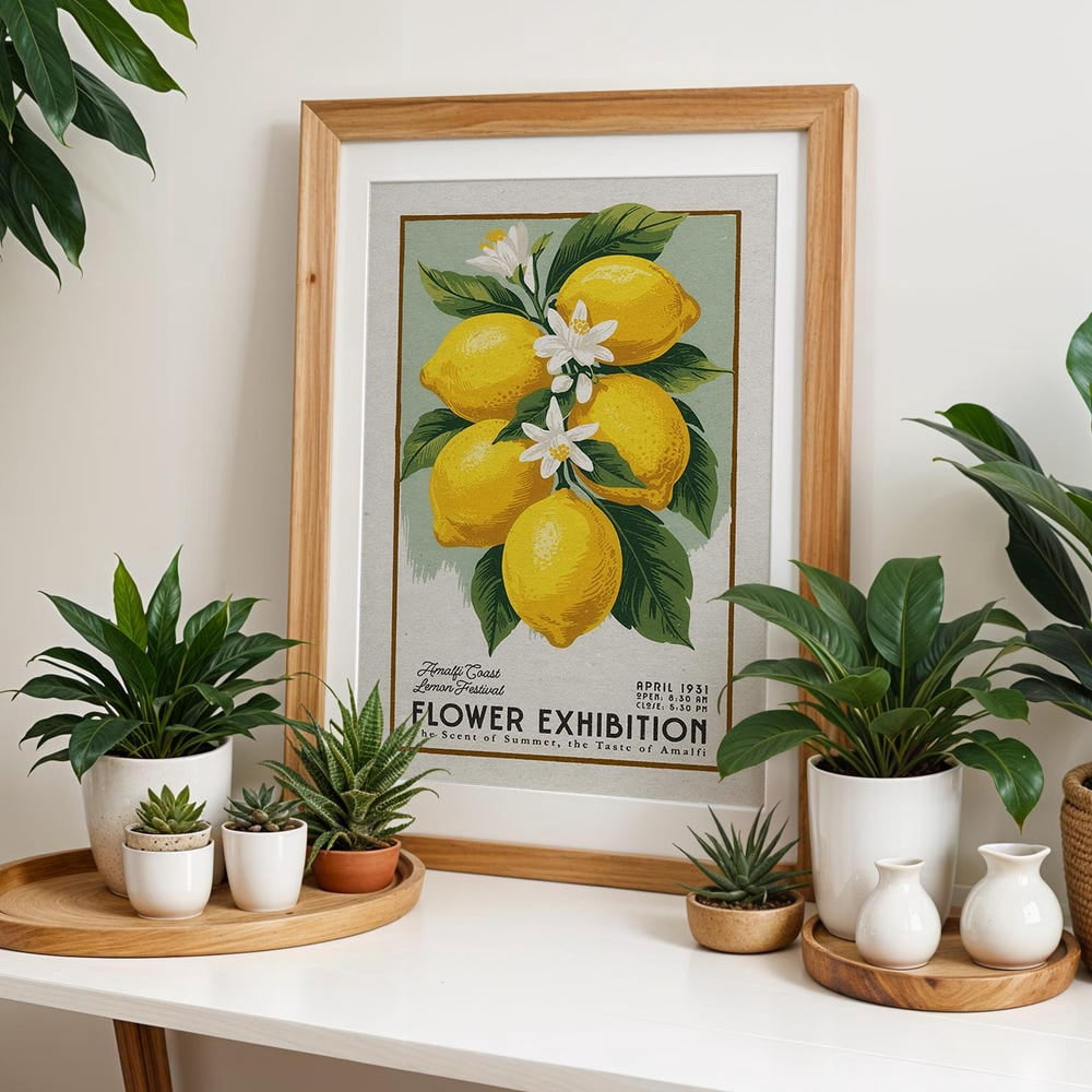 Dopaprint UNFRAMED PAPER POSTER Amalfi Lemons Botanical Art Print ...