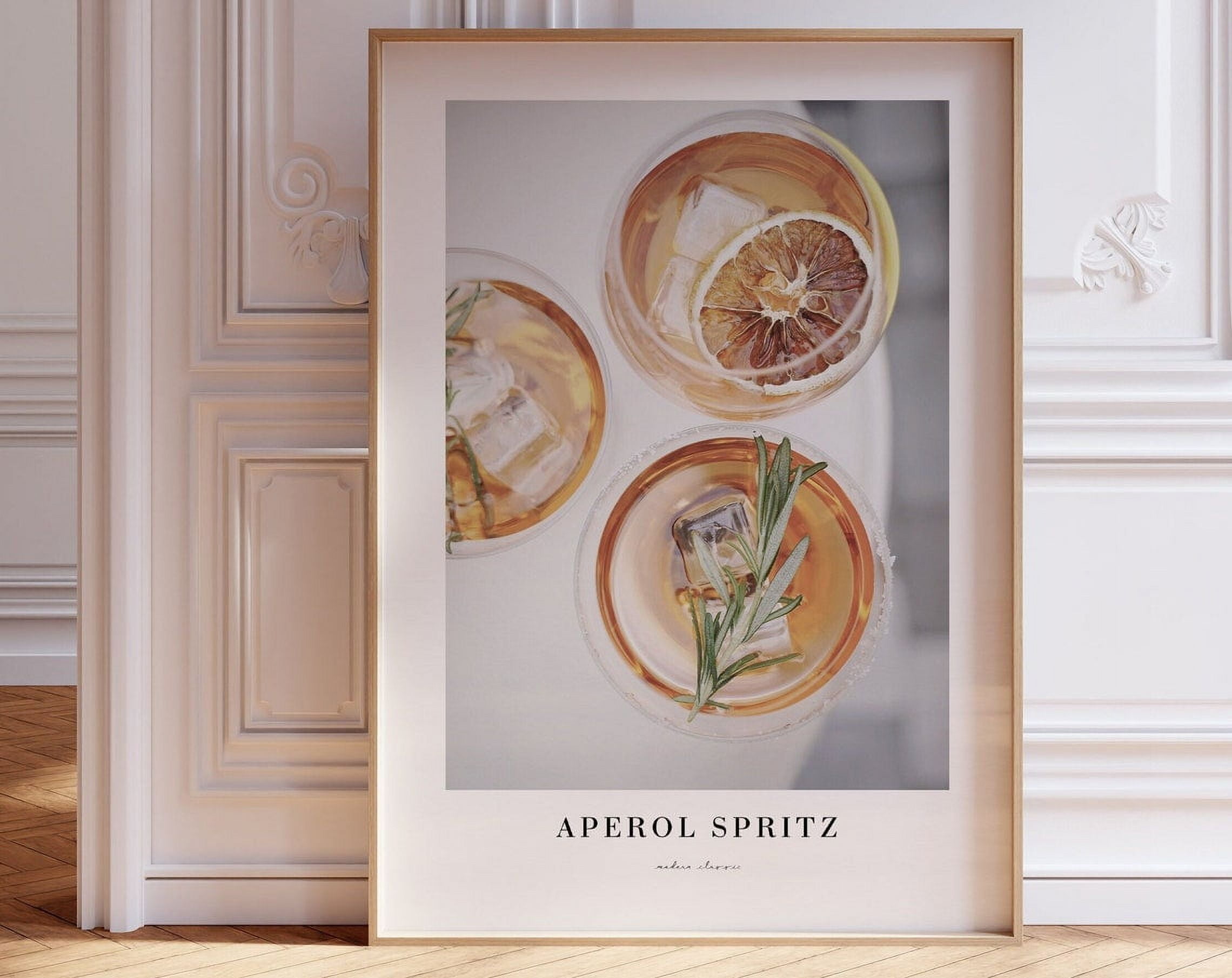 MJ-GRAPHICS Poster Aperol Spritz Con Ricetta - Stampa FineArt Formato A4 (21x29,7 Cm) - Carta 300g/m², Qualità Galleria, Made In Germany