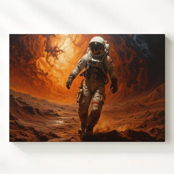 Dopaprint UNFRAMED PAPER POSTER Astronaut On Alien Planet Posterfiery ...