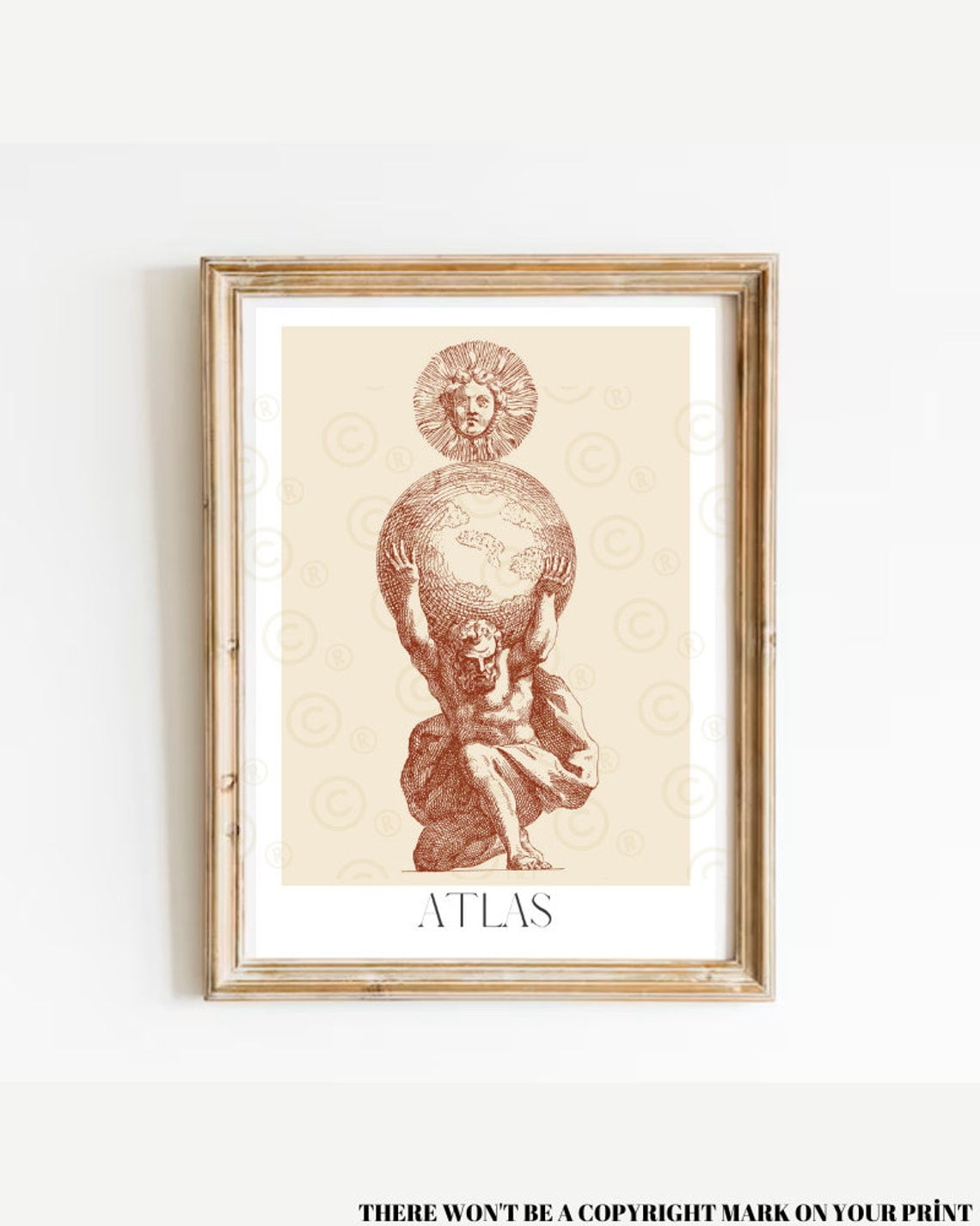 Dopaprint UNFRAMED PAPER POSTER Atlas Greek Titan, Greek Mythology ...