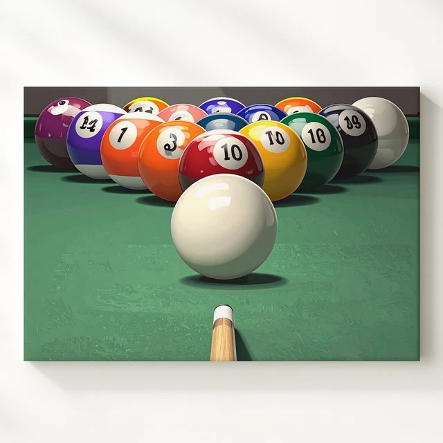 Dopaprint UNFRAMED PAPER POSTER Billiards Break Poster Vibrant Pool ...