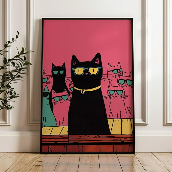 Dopaprint UNFRAMED PAPER POSTER Cats Poster,