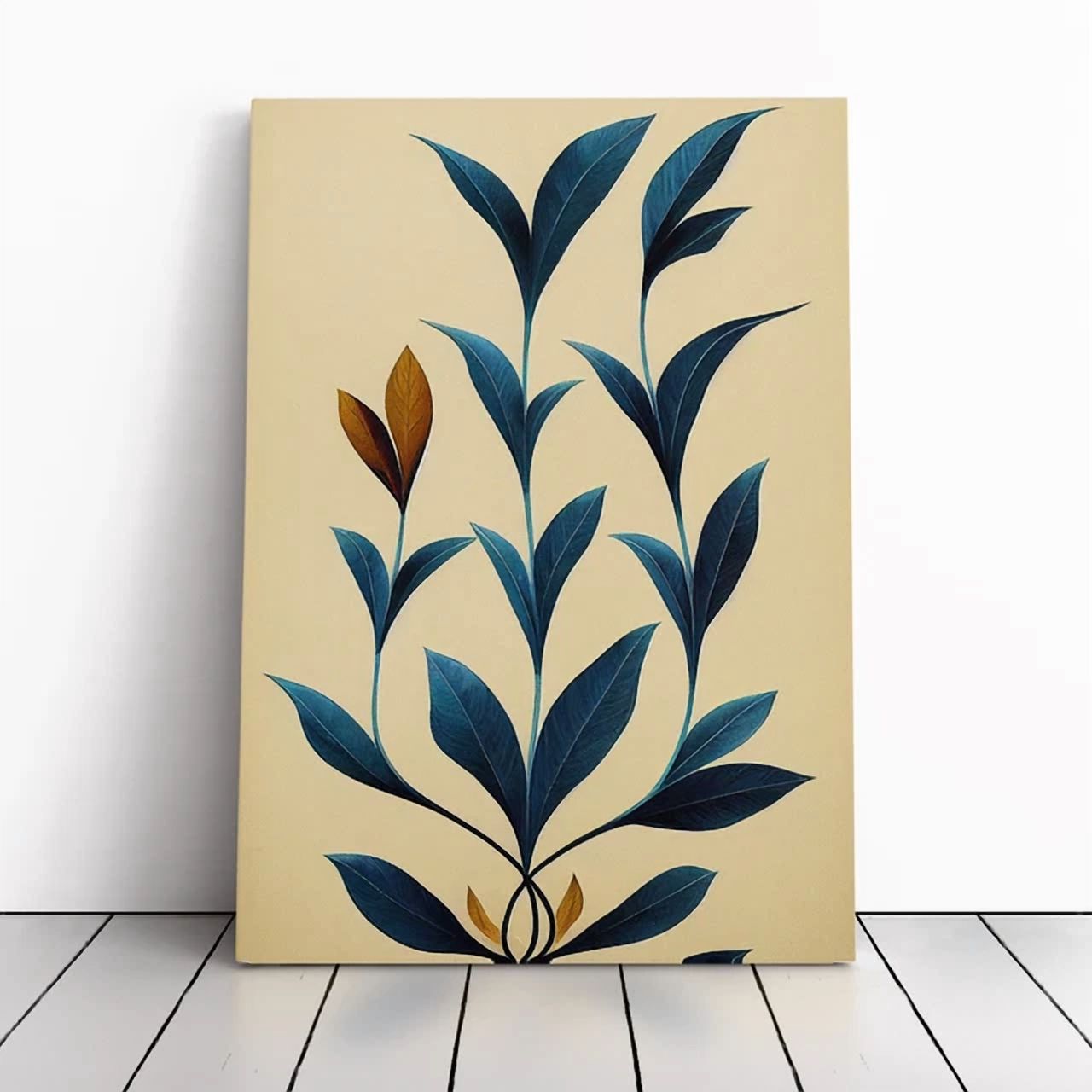 Image showcasing Dopaprint UNFRAMED PAPER POSTER The Contoured Leaves Wall Art Print ...